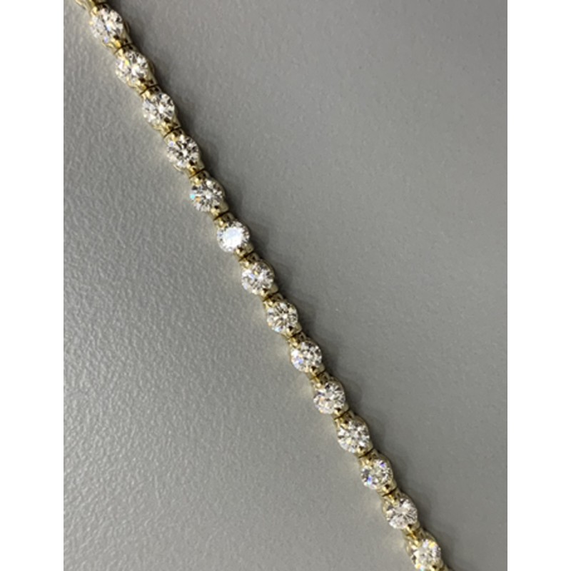 LADIES TENNIS BRACELET 14K YG WITH 46-DIAMONDS AT 3.03CT H/SI1