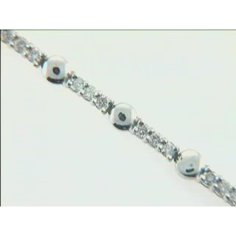 LADIES BRACELET 14K w/1.18CTS DIAMONDS CASUAL