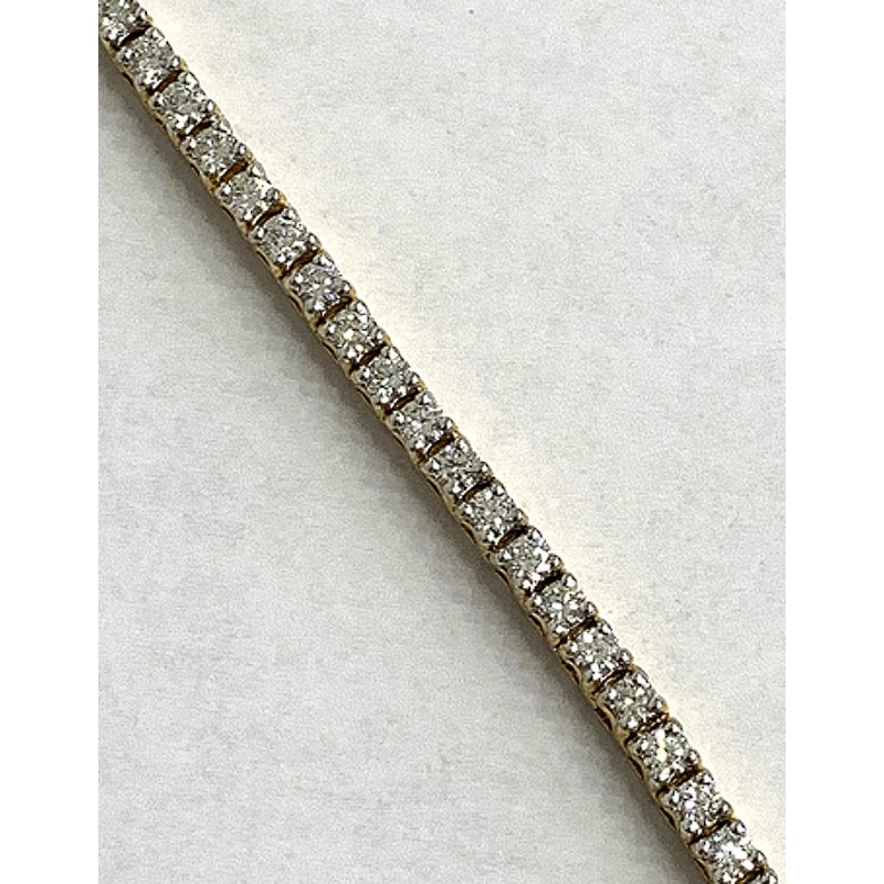 LADIES TENNIS BRACELET 14K YG  w/3.00CT DIAMONDS 