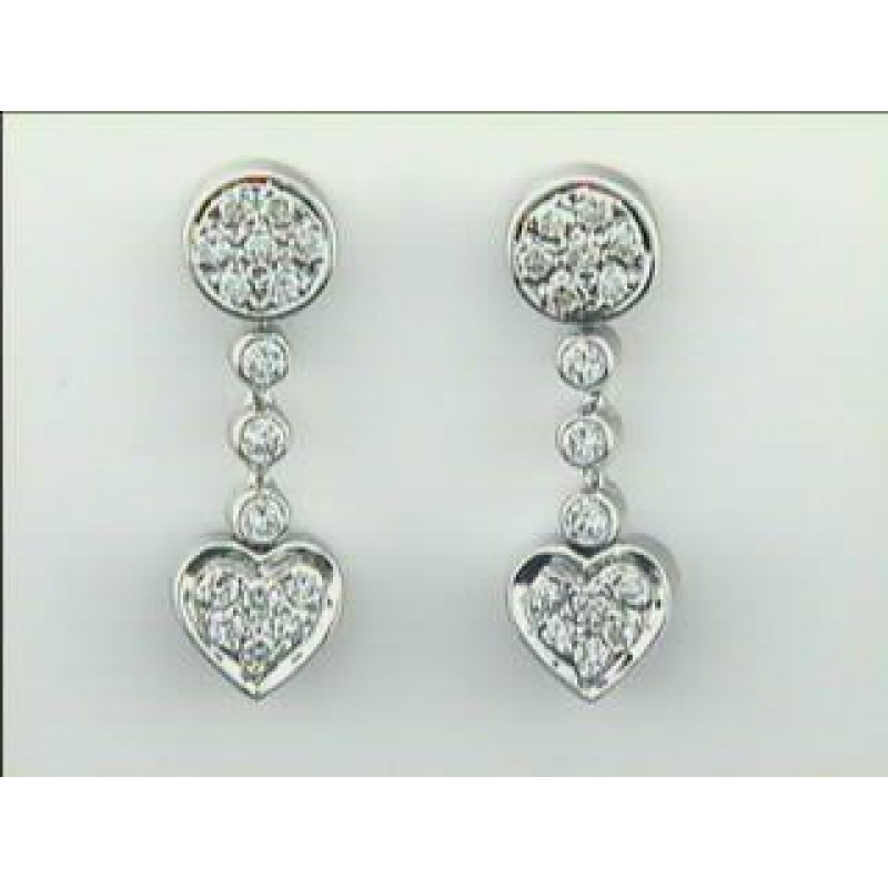 EARRING 14K w/0.92CTS DIAMONDS 