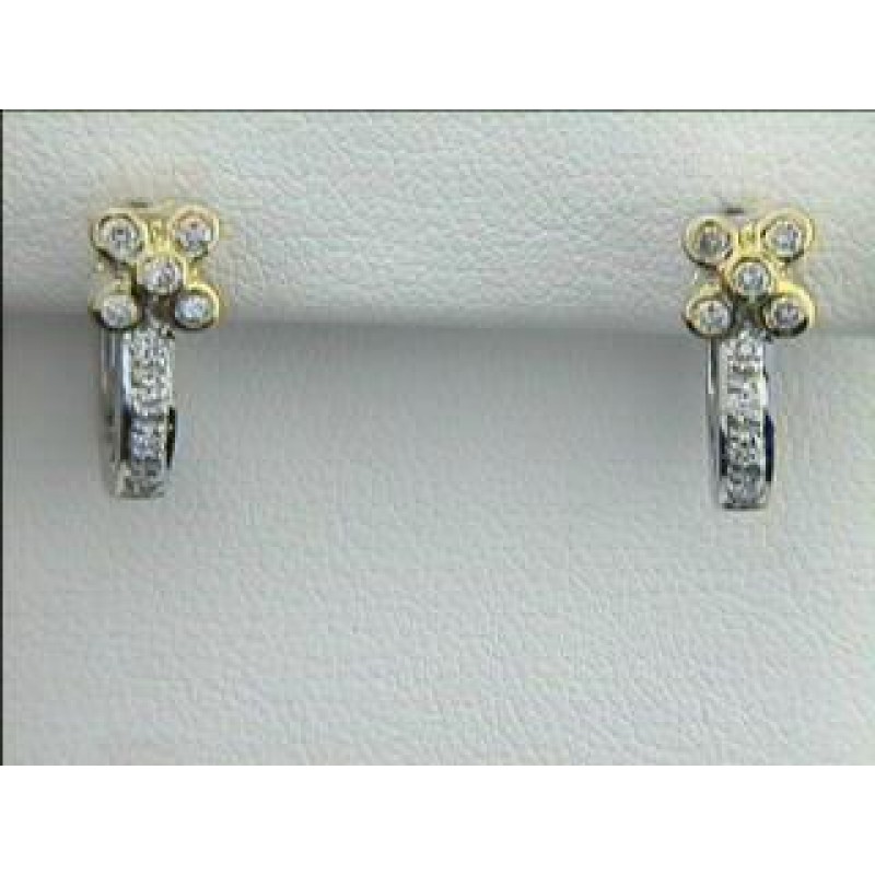 EARRING 18K  T.T. w/0.33CTS DIAMONDS 