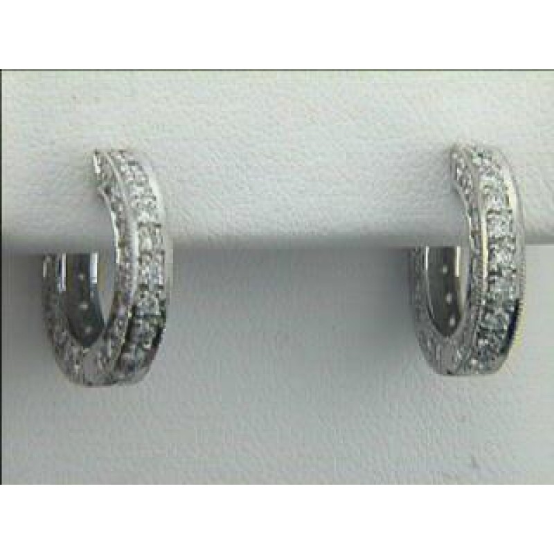 EARRING 18K w/1.52CTS DIAM'S HUGGIES