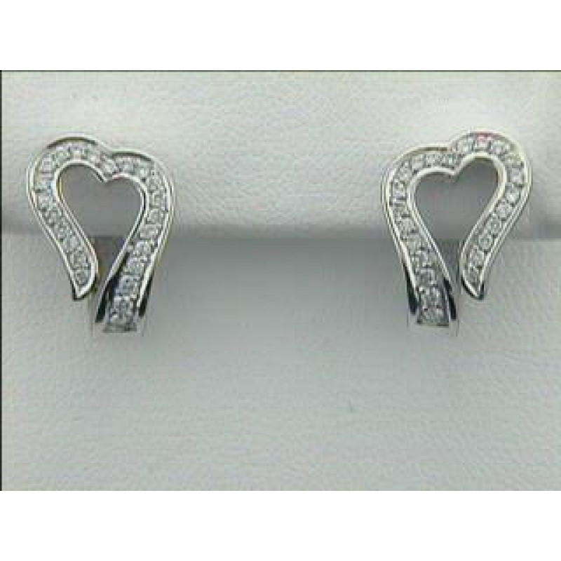 EARRING 14K WG w/0.35CTS DIAMONDS 