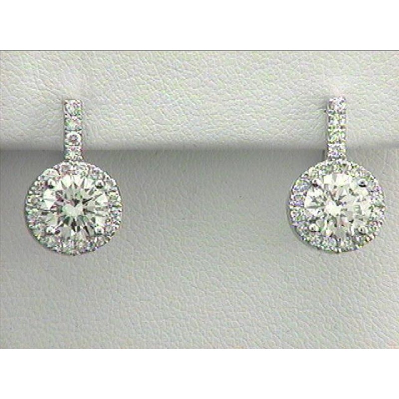 EARRING 14K w/2.15 CTS DIAMONDS DROP "SPECIAL ORDER"