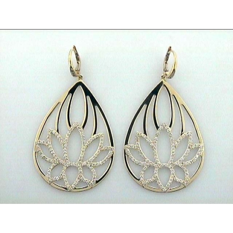 EARRING 18K w/2.02CTS DIAMOND "CLOSE-OUT"