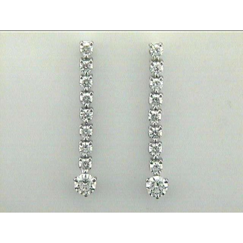 EARRING 14K w/2.59CT DIAMONDS