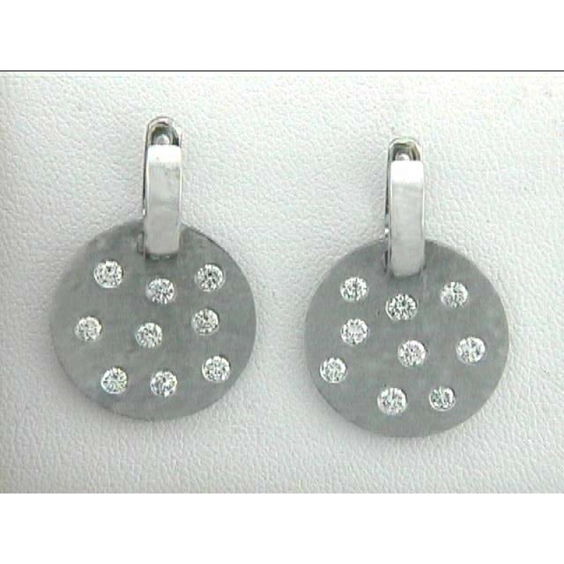 EARRING 14K w/1.12CT DIAMOND DROP