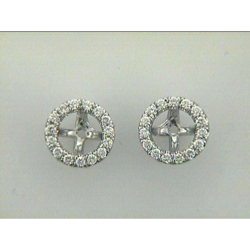 EARRING JACKET 14K WG w/0.19CT DIAMONDS