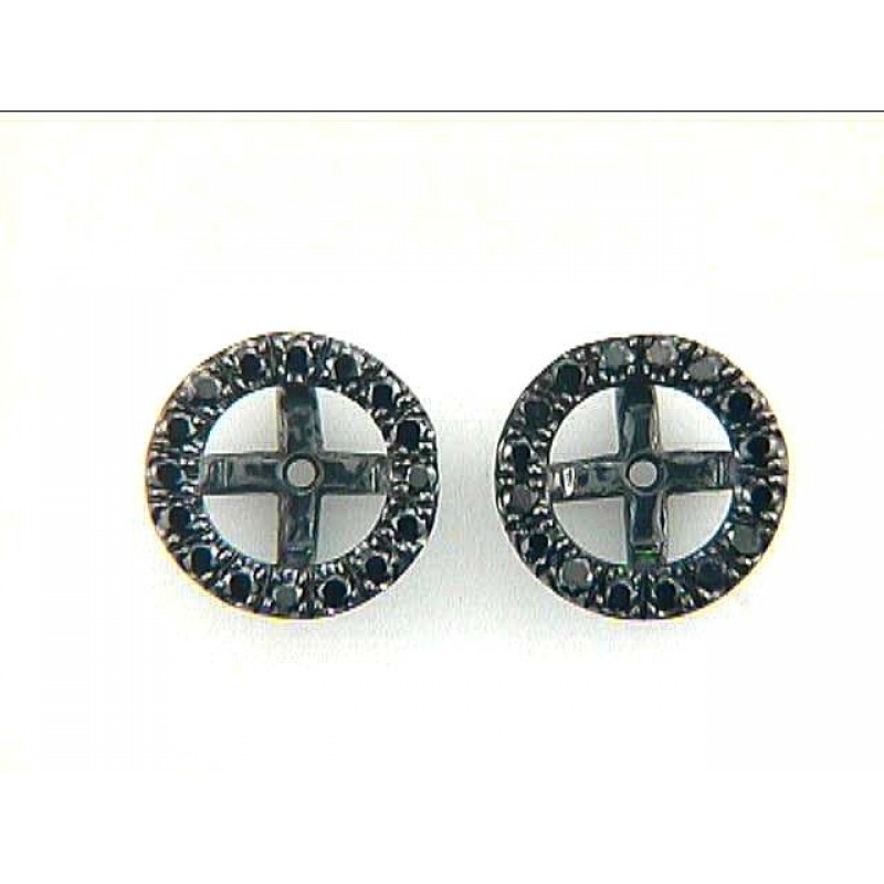 EARRING 14K w/0.20CT BLACK DIAMONDS JACKET
