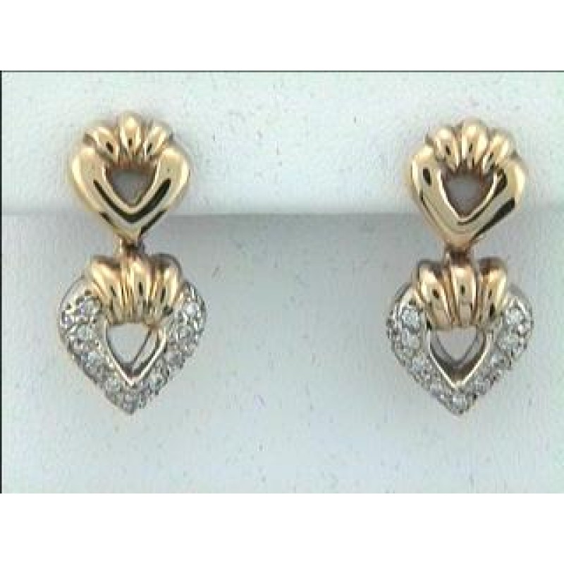 EARRING 18K w/0.45CTS DIAMONDS DROP