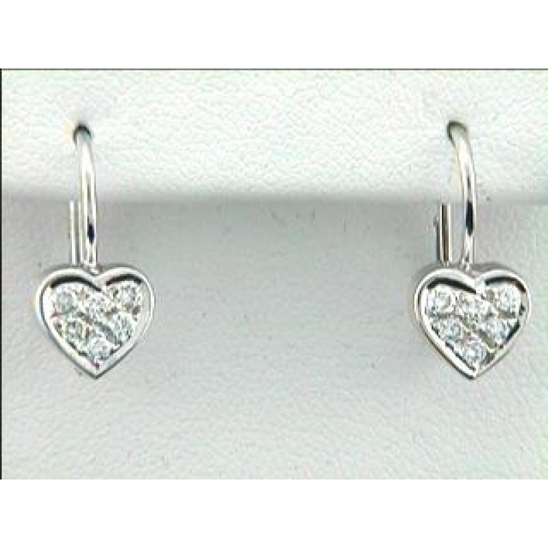 EARRING 14K WG w/0.38CTS DIAMONDS DROP