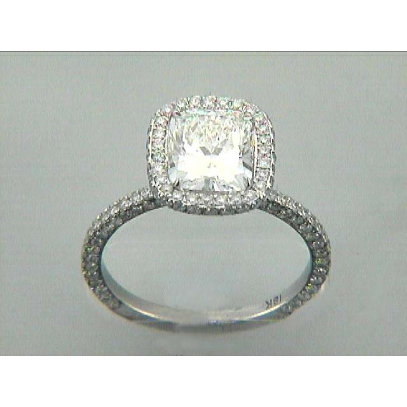 RING 18K w/1.01CT DIAMONDS (center not included)