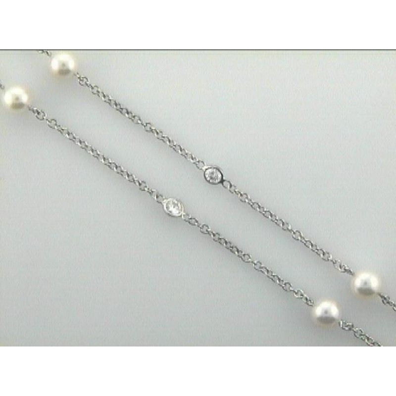 NECK 14K w/2.69cts + PEARLS DIAMONDS BY THE YARD
