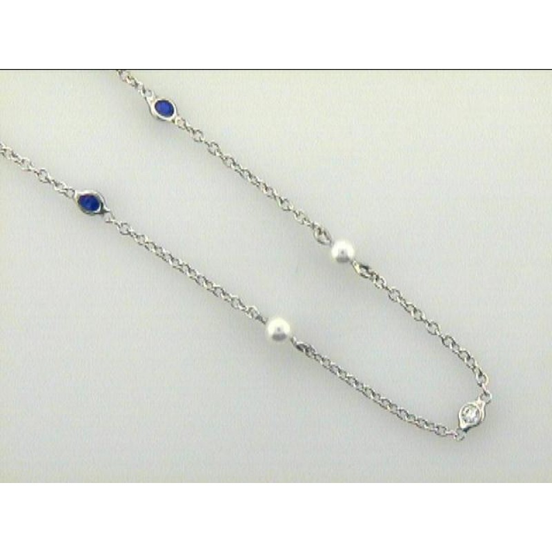 14K w/PEARLS+SAPPHIRES+DIAMONDS BY THE YARD