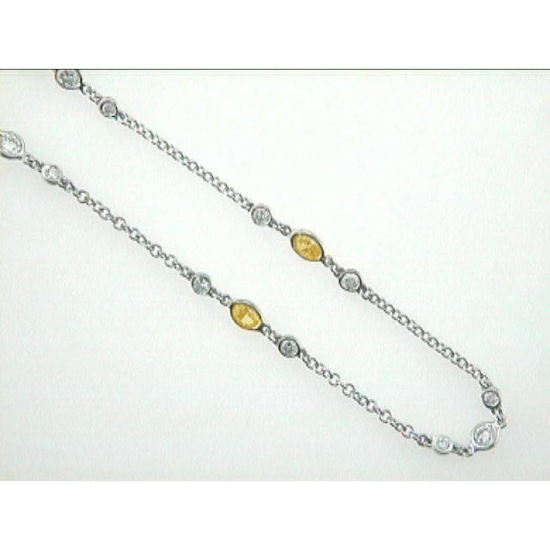 LDS NECK w/2.48CTS DIAM'S w/ YELLOW  DIAM'S DAYTIM