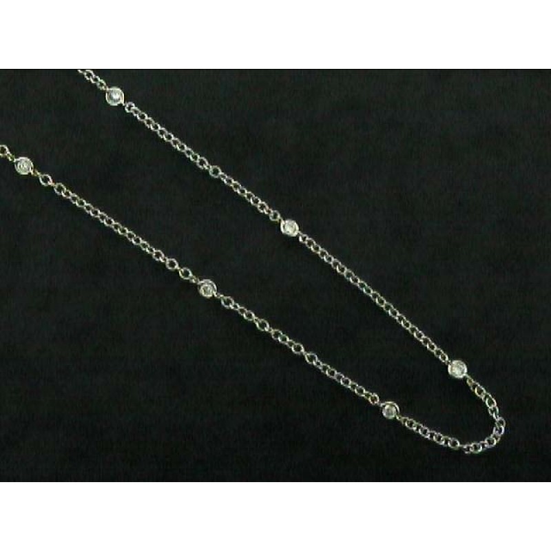 NECK. 14K w/0.46CTS  17" DIAMONDS BY THE YARD