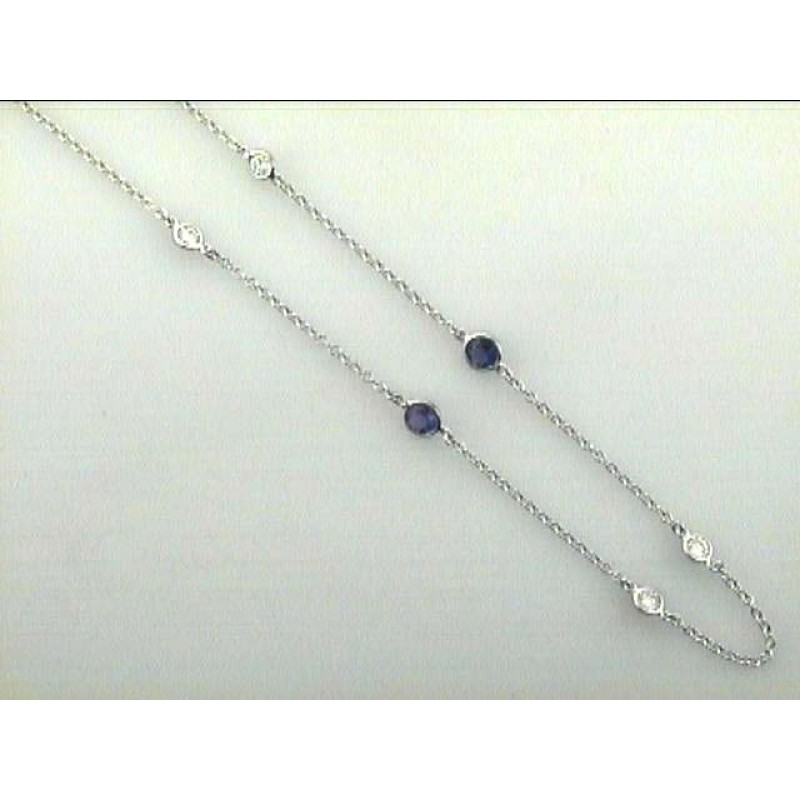 NECK. 14K w/0.60CT DIAMOND+1.53CT AMETHYST
