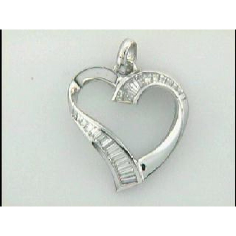LADIES PENDENT 18K  w/1.00CTS DIAMONDS HEART