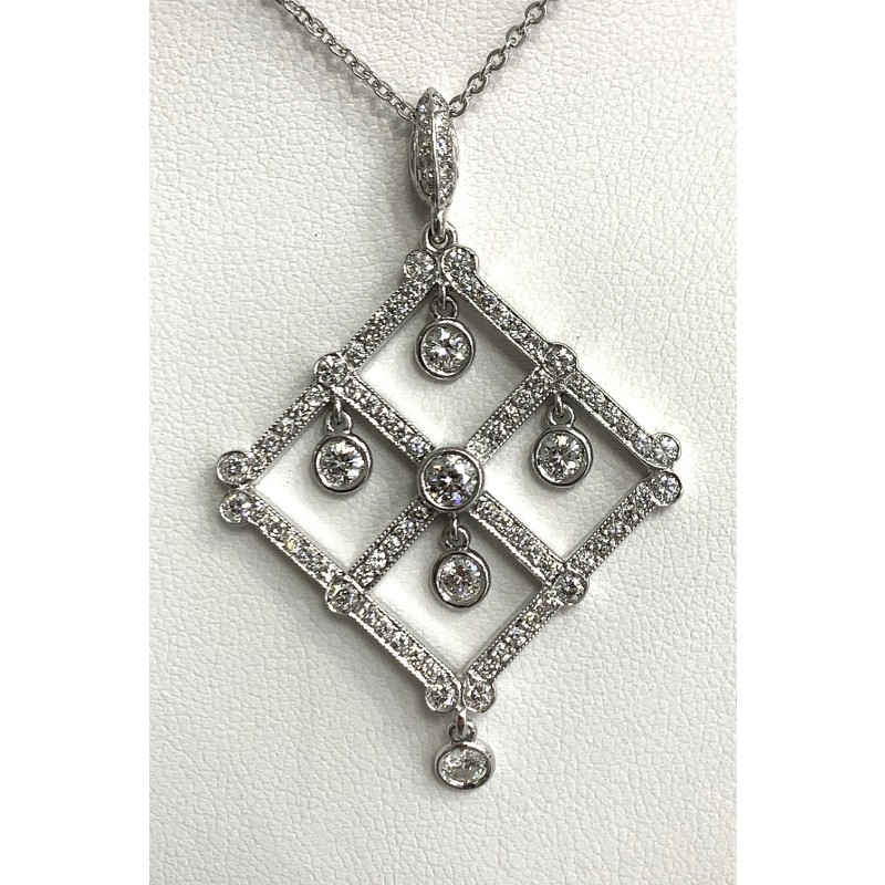 PENDANT 18K w/1.59CT DIAMONDS