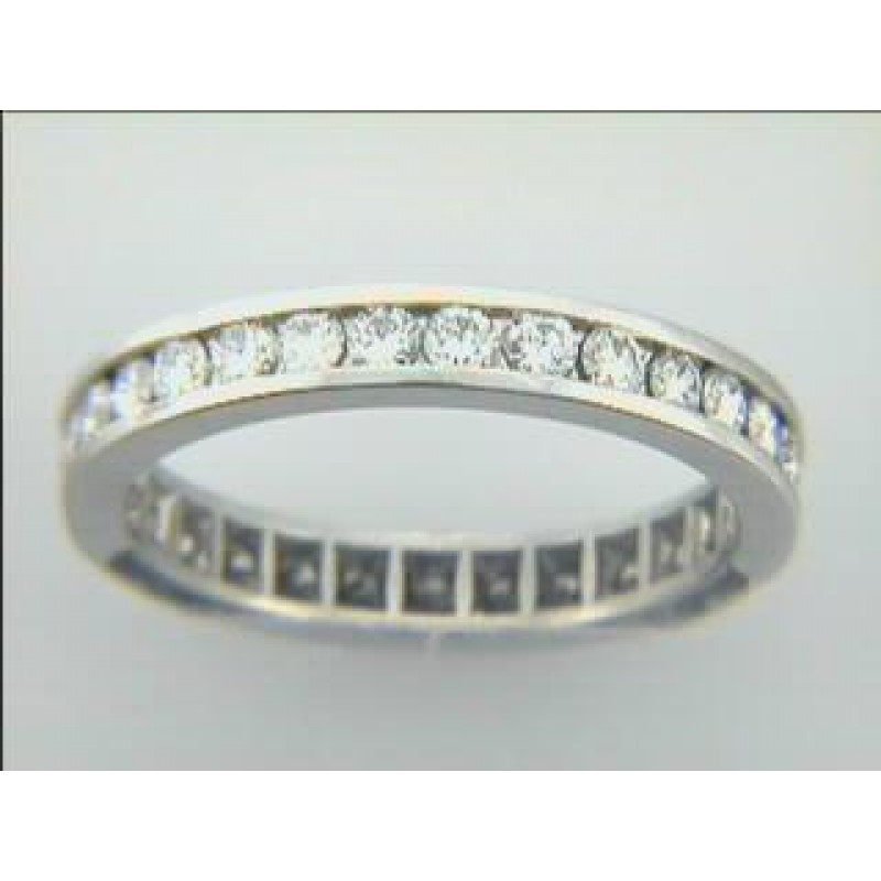 LADIES WEDDING PLATINUM w/1.01CTS DIAMONDS  ETERNI