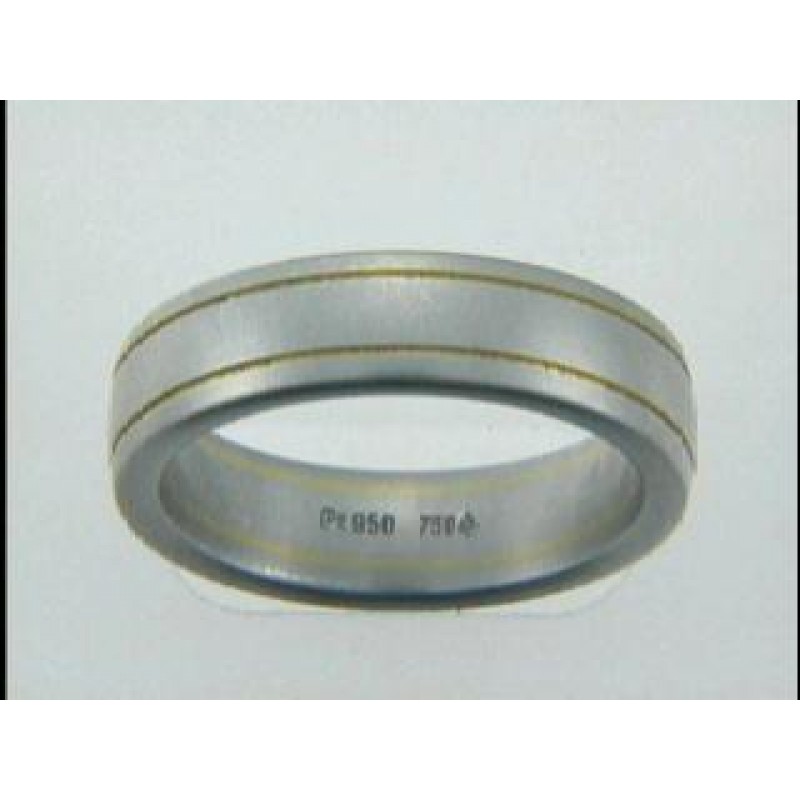 GENT'S WEDDING 18K GOLD+PLATINUM