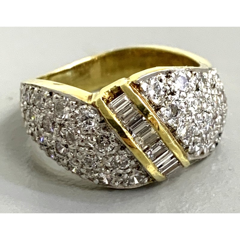 RING 18K YG w/0.24CT BAG + 1.01CT F/C