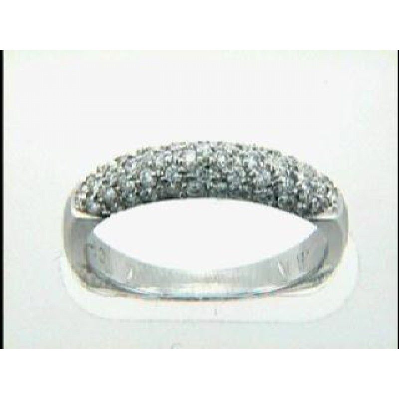 LADIES WEDDING 18K  WHITE GOLD w/0.54CTS DIAM'S RIGHT HAND