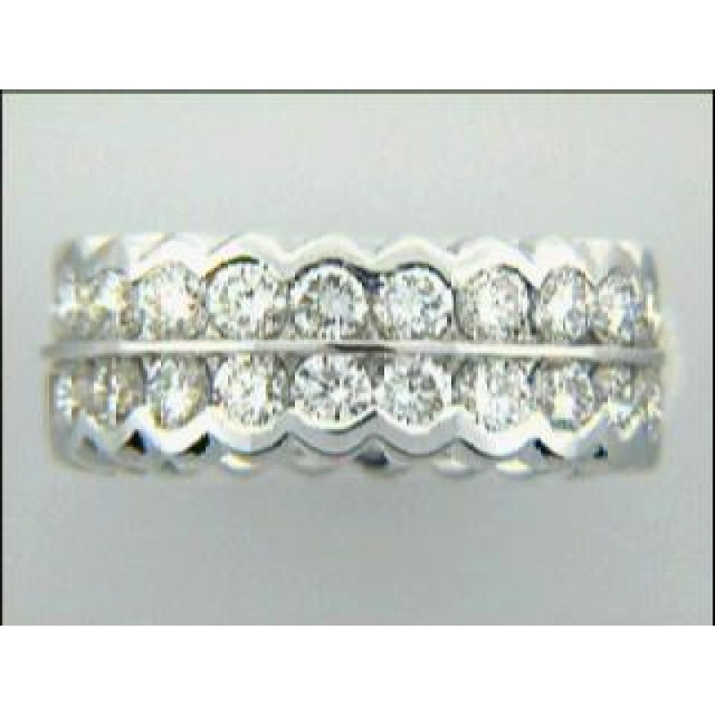 WEDDING  18K w/3.96 cts DIAMONDS ETERNITY