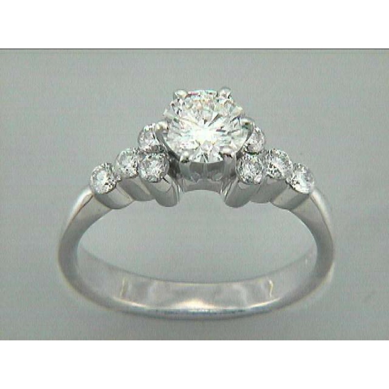 RING 18K w/0.43CT DIAMONDS(center not included)