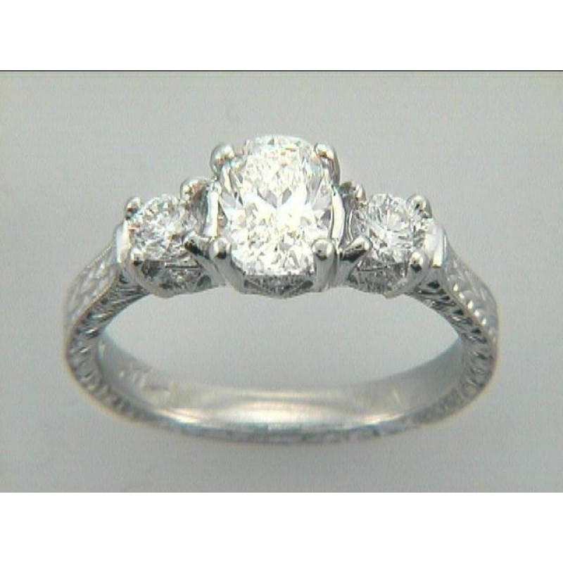 PLATINUM w/0.41CT DIAMONDS (center not included)