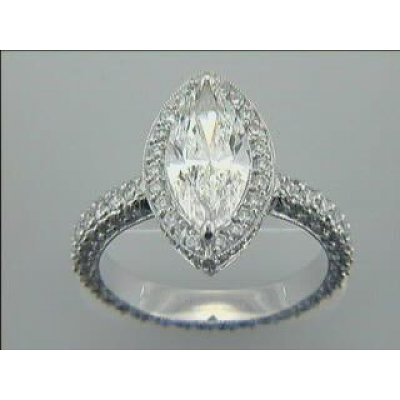 PLATINUM w/1.65CT DIAMONDS (center not included)
