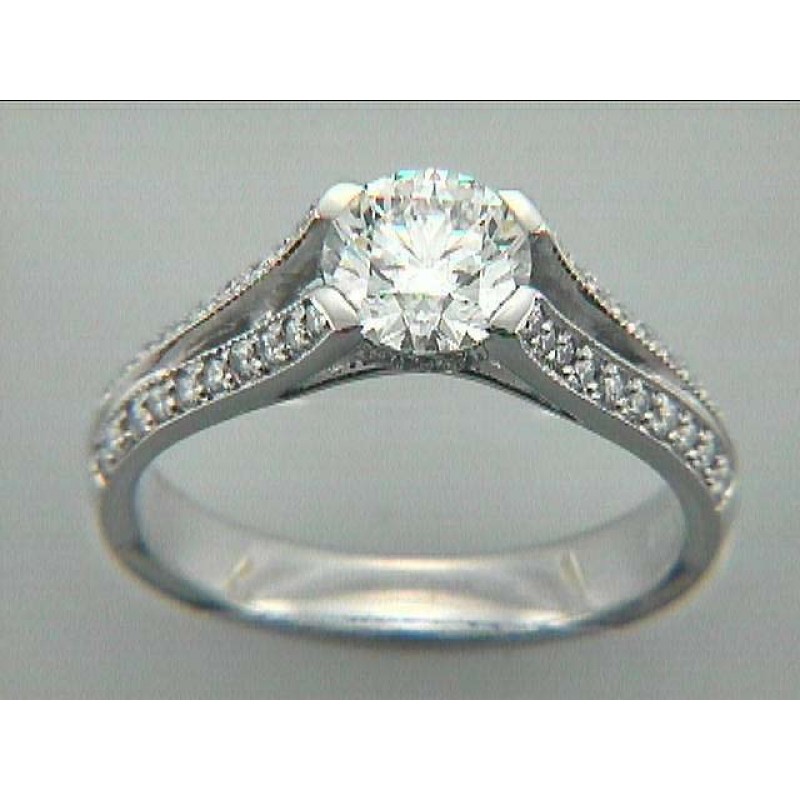 PLATINUM W/0.28CT DIAMONDS(center not incuded)