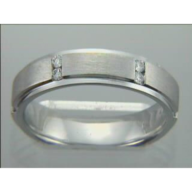 GENT'S BAND 18K GOLD w/0.31CTS DIAMONDS