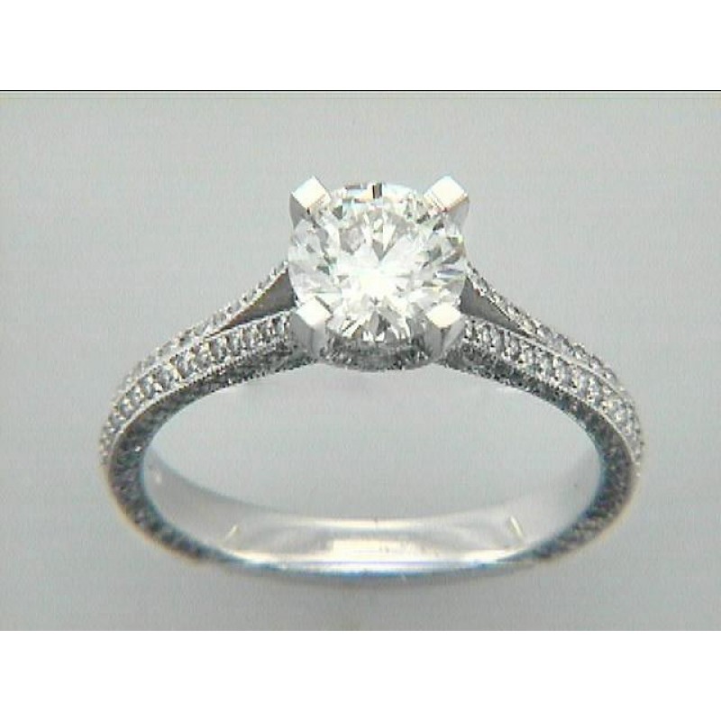 PLATINUM w/0.55 CT DIAMONDS (center not included)