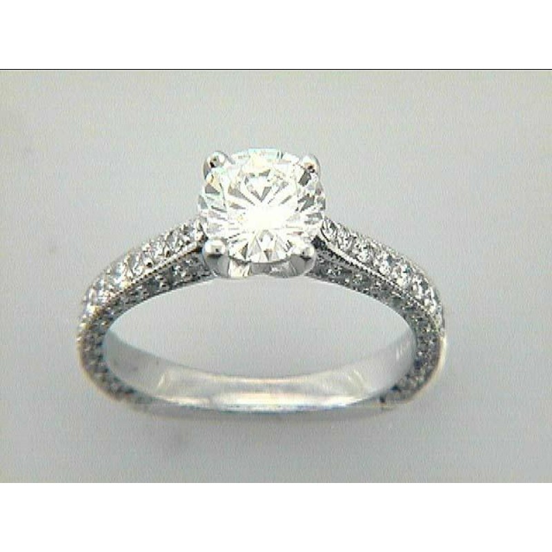 RING 18K  w/0.68 CT DIAMONDS (center not included)