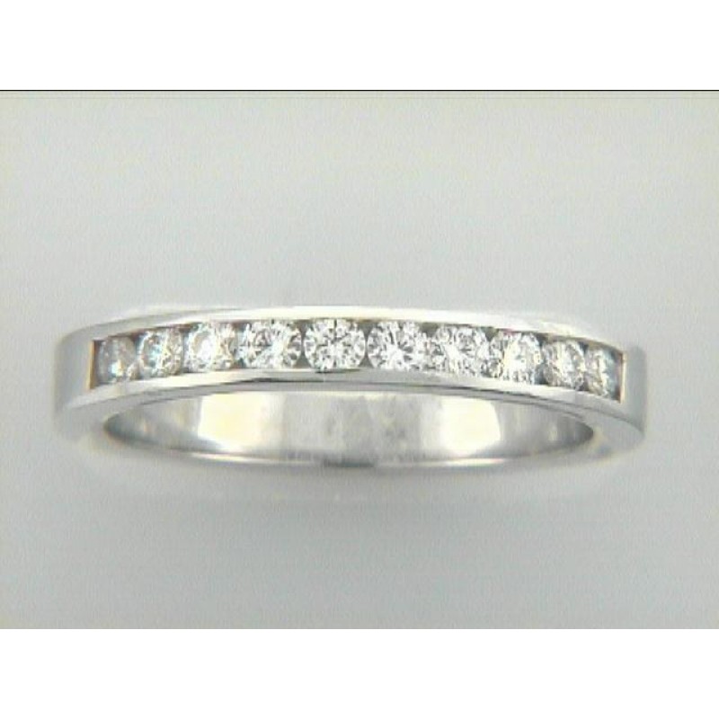 LADIES WEDDING BAND 14K WHITE GOLD w/0.40CTS DIAMONDS
