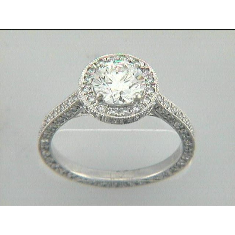 PLATINUM w/0.71 CT DIAMONDS (center not included)