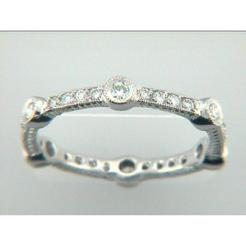 RING  PLATINUM w/0.46CTS DIAMONDS ETERNITY