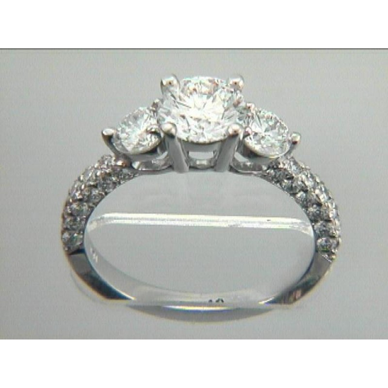 RING 18K w/1.17 CT DIAMONDS(center not included)