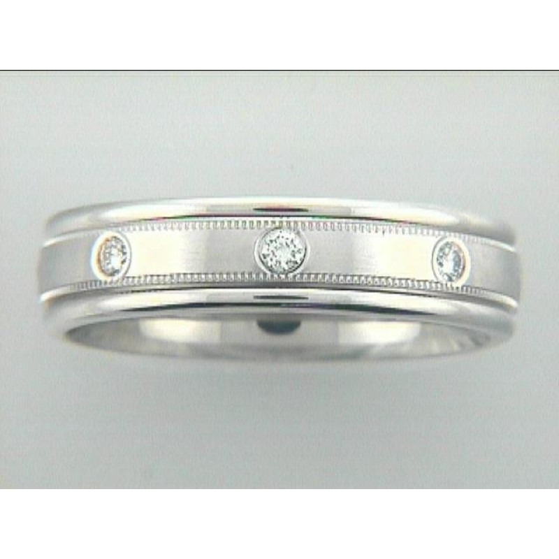 GENT'S  BAND 14K GOLD w/0.32CTS DIAMONDS