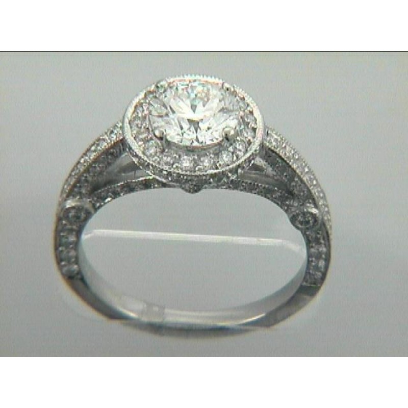PLATINUM w/0.66 CT DIAMONDS (center not included)