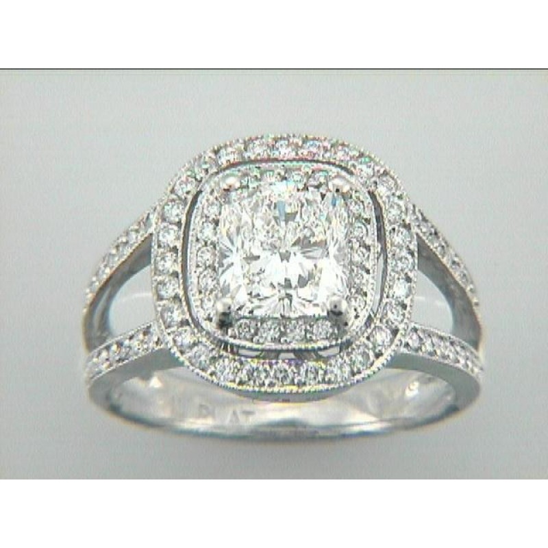 RING 18K w/0.43CT DIAMONDS (center not included)