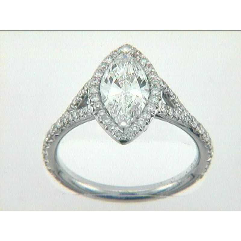 PLATINUM w/0.50CT DIAMONDS (center not included)