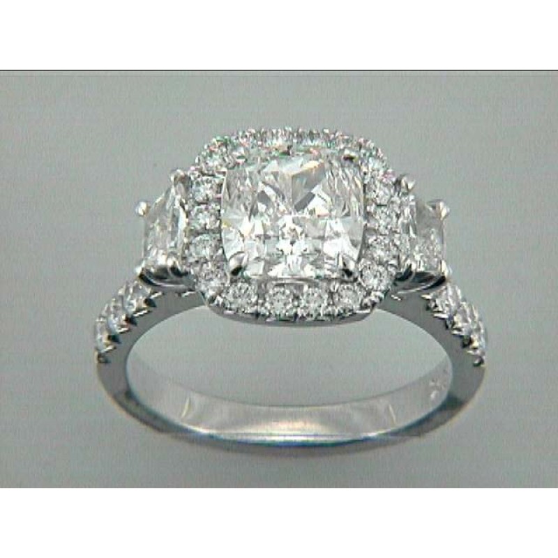 ENG.18K w/1.13CT DIAMONDS (center not included)