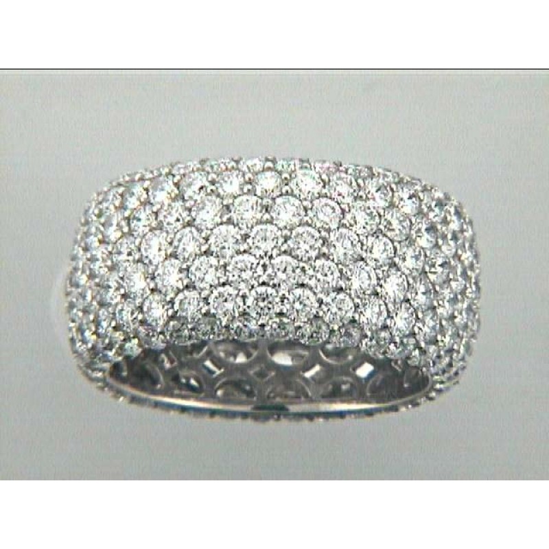 WEDDING 18K w/6.55CT ROUND DIAMOND ETERNITY "SPECIAL ORDER"