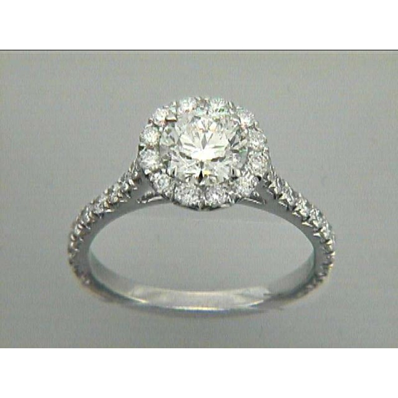ENG.  18K w/0.68CT DIAMONDS (center stone extra)
