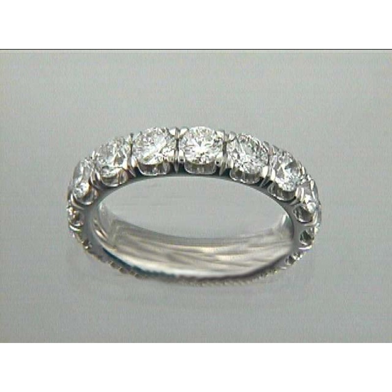 WEDDING BAND 18K w/3.99CT DIAMOND ETERNITY "SPECIAL ORDER"