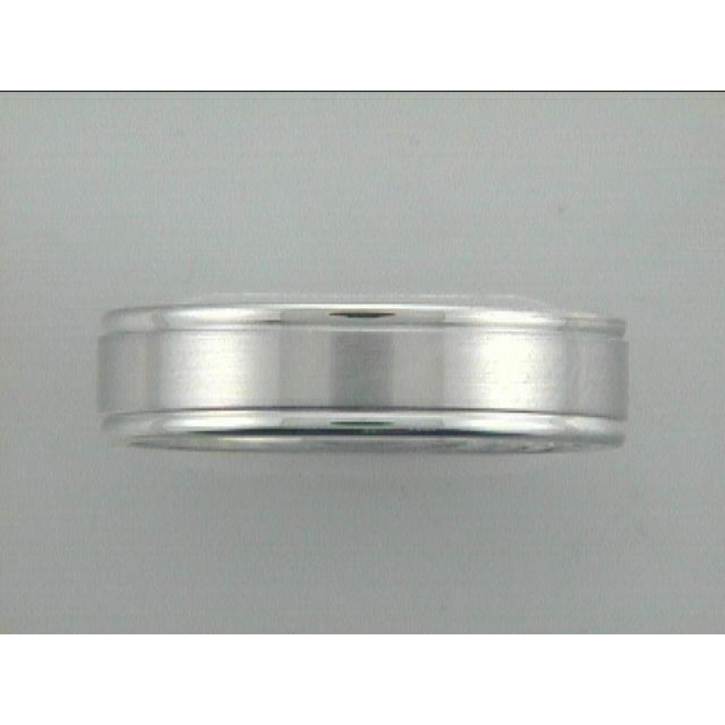 GENT'S WEDDING 14K WHITE GOLD 6MM