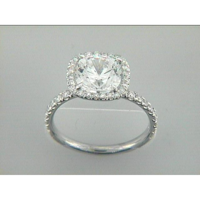 ENG. RING 18K w/0.44CT DIAMONDS (center extra)