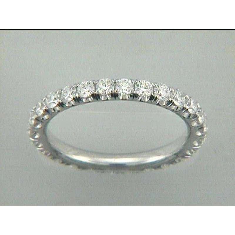 WEDDING 18K w/2.95CT DIAMOND ETERNITY 